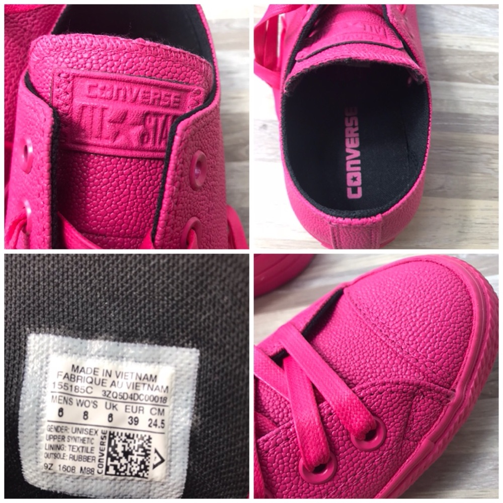 NWT Converse Ctas OX Vivid/Pink WMNS AUTHENTIC - Picture 7 of 7